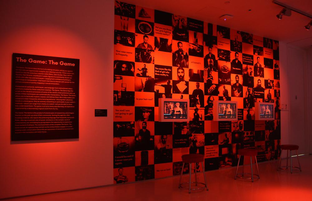 Angela Washko. The Game_ The Game. Installation at Museum of the Moving Image, NY © Jason Eppink